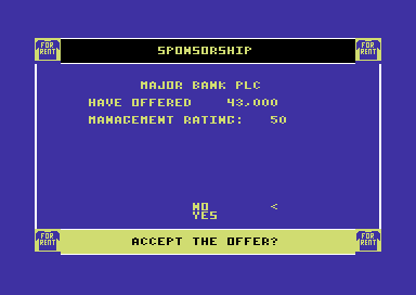 Football Manager screenshot 3 for Commodore 64